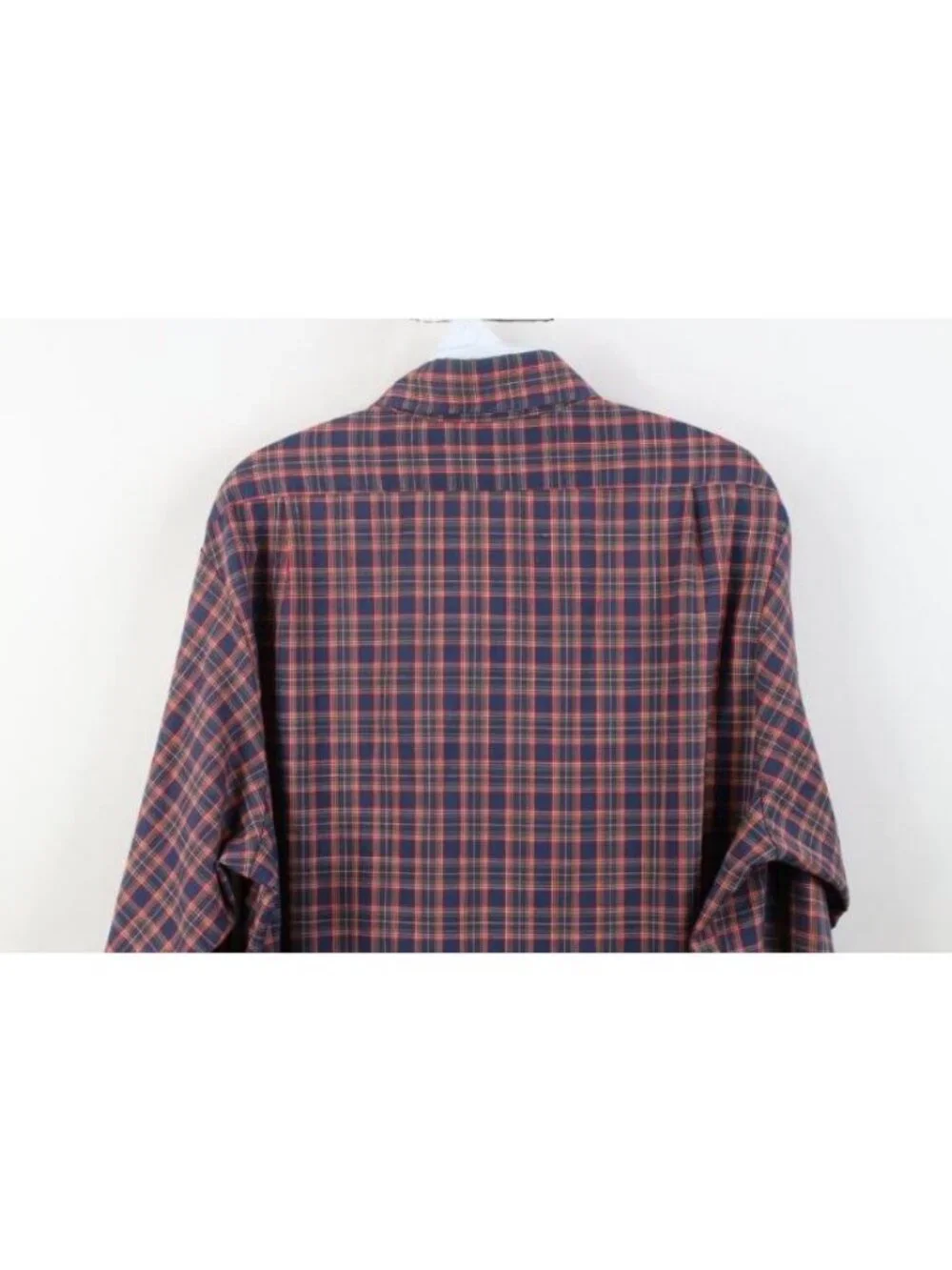 Vintage 70s 80s Levis Mens Size Large Rainbow Plaid Collared Button Shirt USA